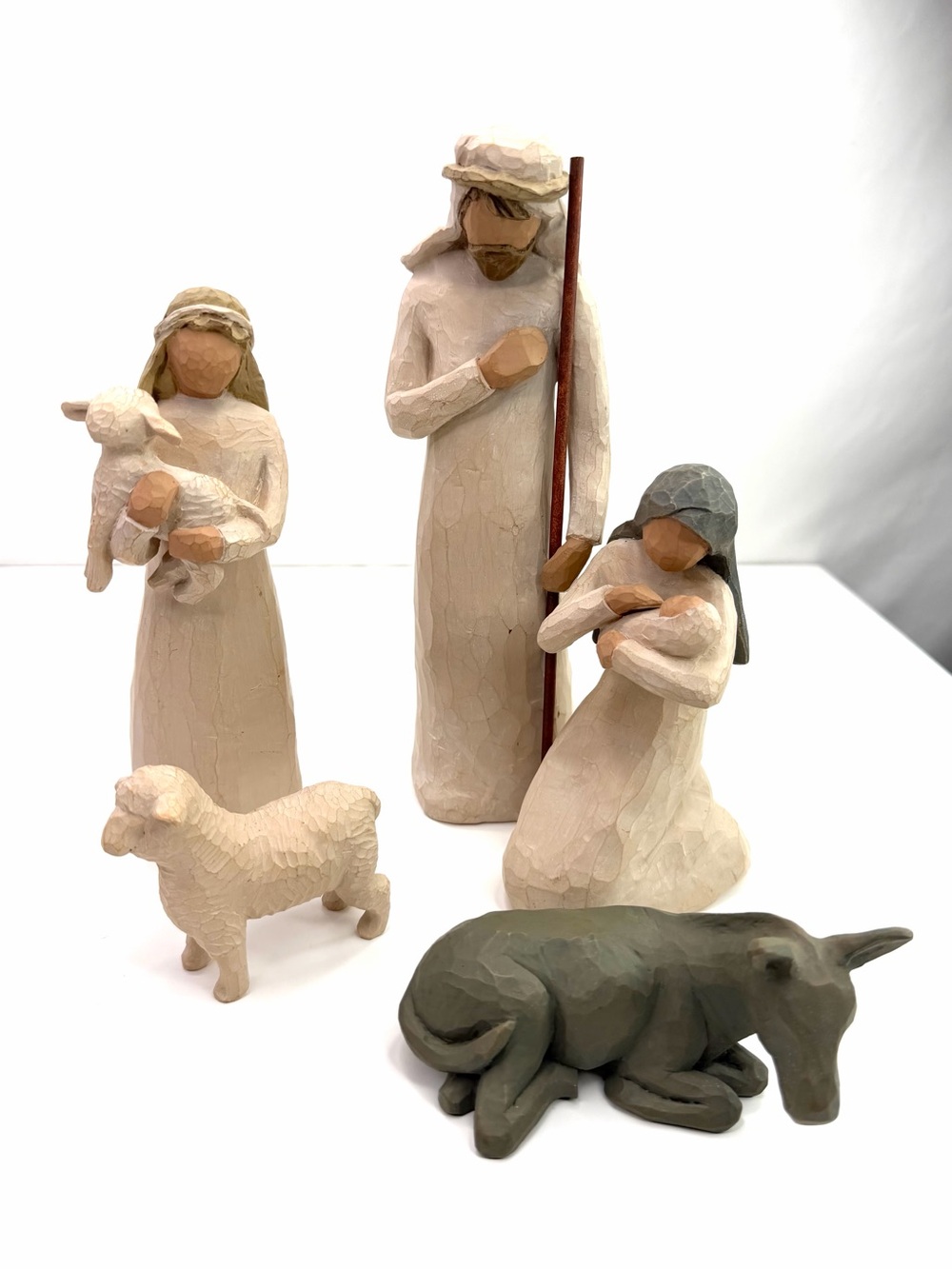Willow Tree Tan Nativity 5 Figures Figurines Set